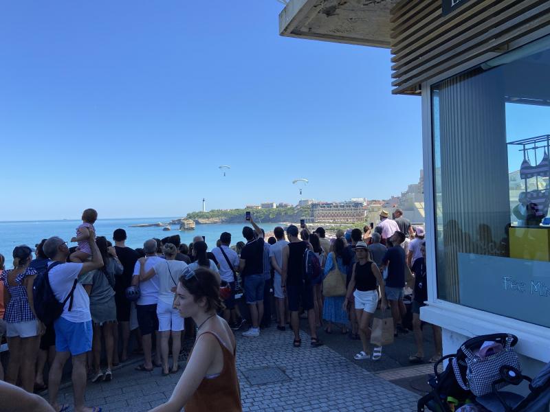 Parachutage sur la grande plage