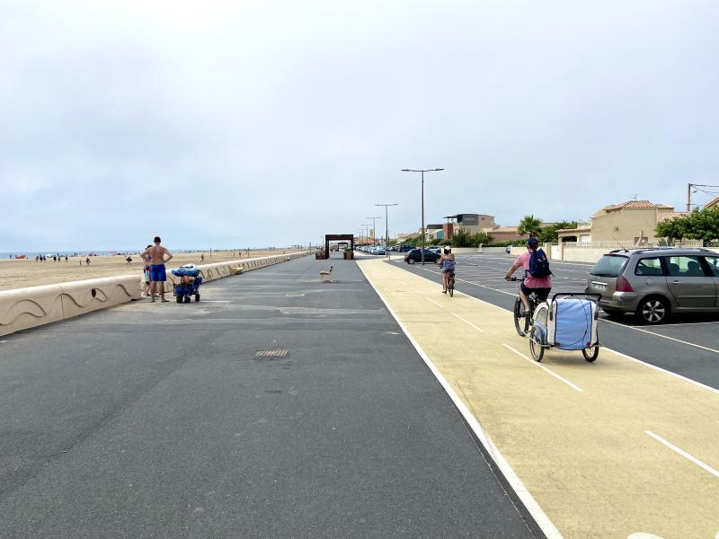 Piste cyclable à Narbonne Plage