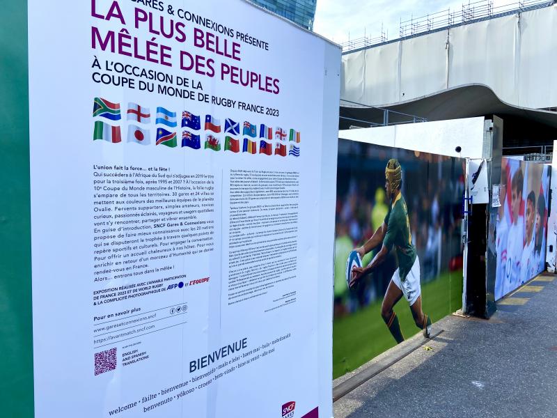 Expo photo Coupe du monde de Rugby Gare d’Austerlitz