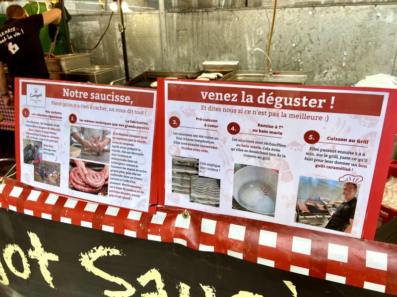 Saucisse Aligot au marché des Pays de l’Aveyron